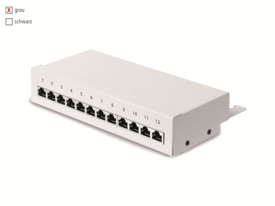 RED4POWER CAT.6a Patchpanel R4-N111G, 12-fach, grau RED4POWER CAT.6a Patchpanel R4-N111G, 12-fach, grau