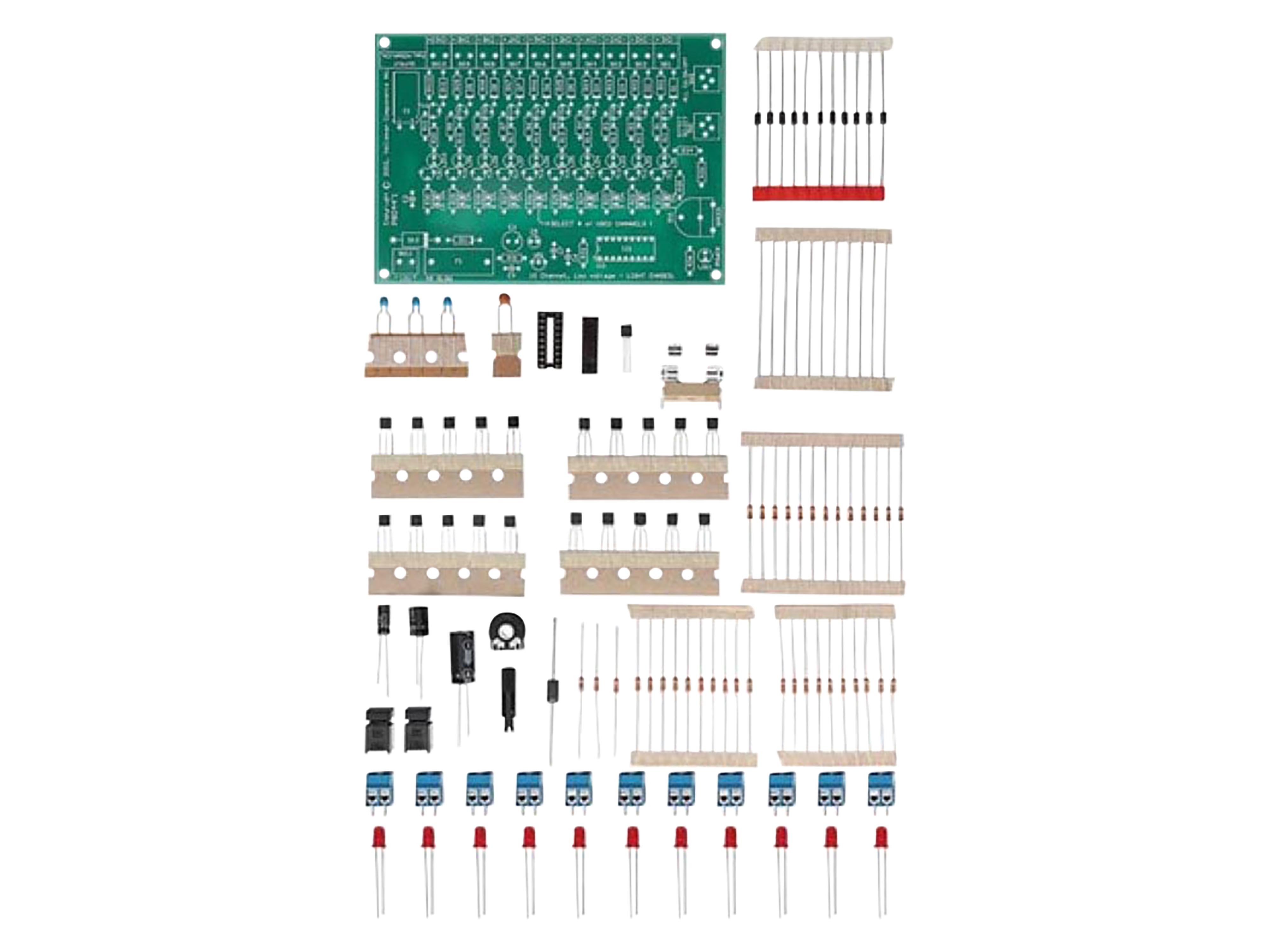 WHADDA Lötbausatz WSL8044, 10-Kanal-Lichteffektengenerator, 12 V