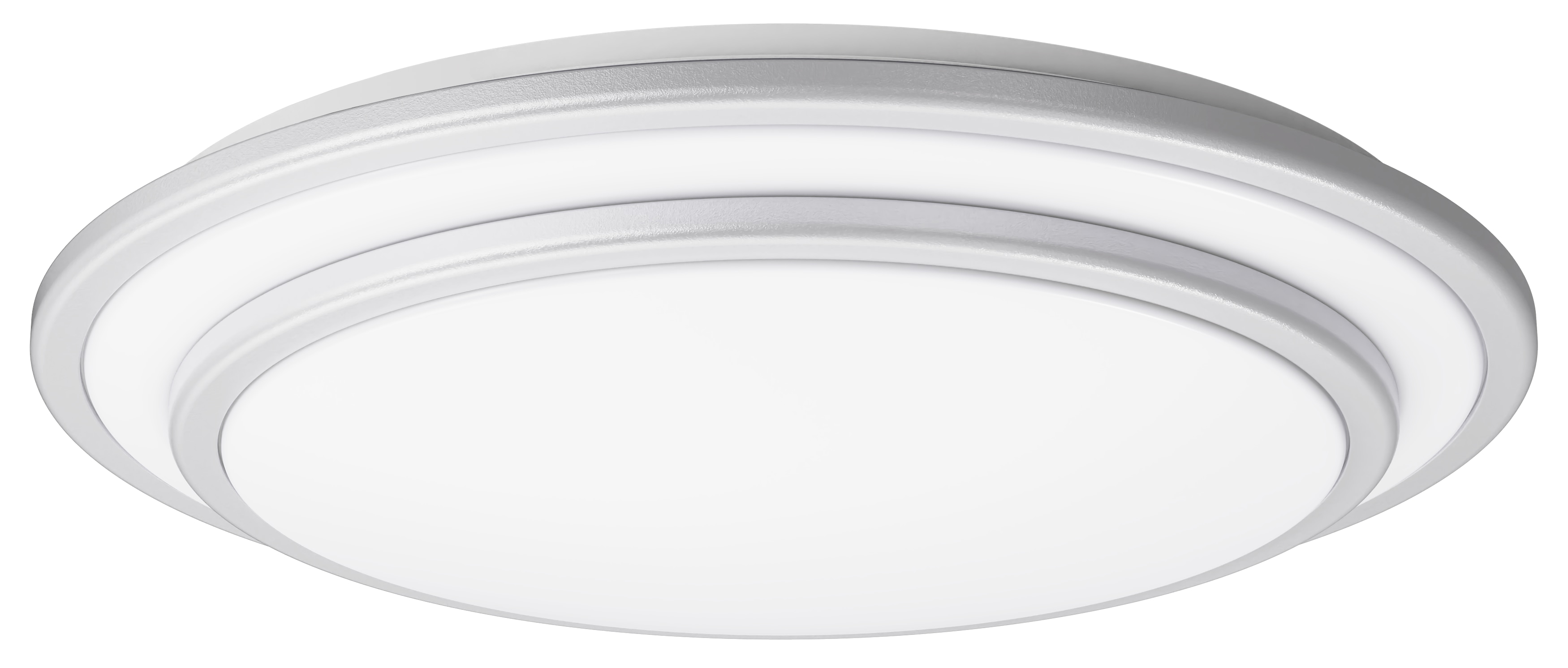 BLULAXA LED-Wand-und Deckenleuchte Nia-S, 16 W, 3000 K, 2000 lm, warmweiß, IP20, weiß/silber, 285 mm