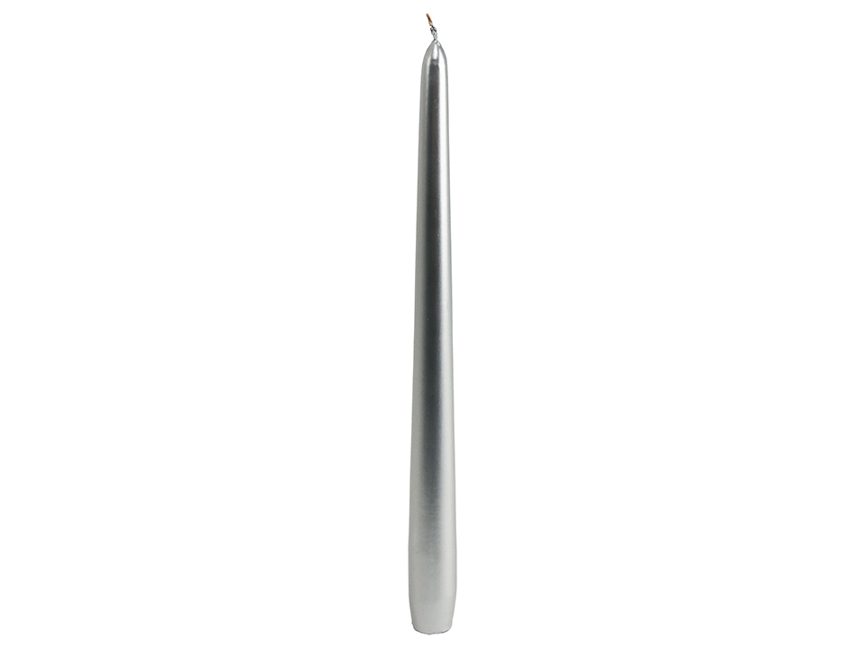 WIEDEMANN Tafelkerze, silber, lackiert, 300/25mm, 6 Stück