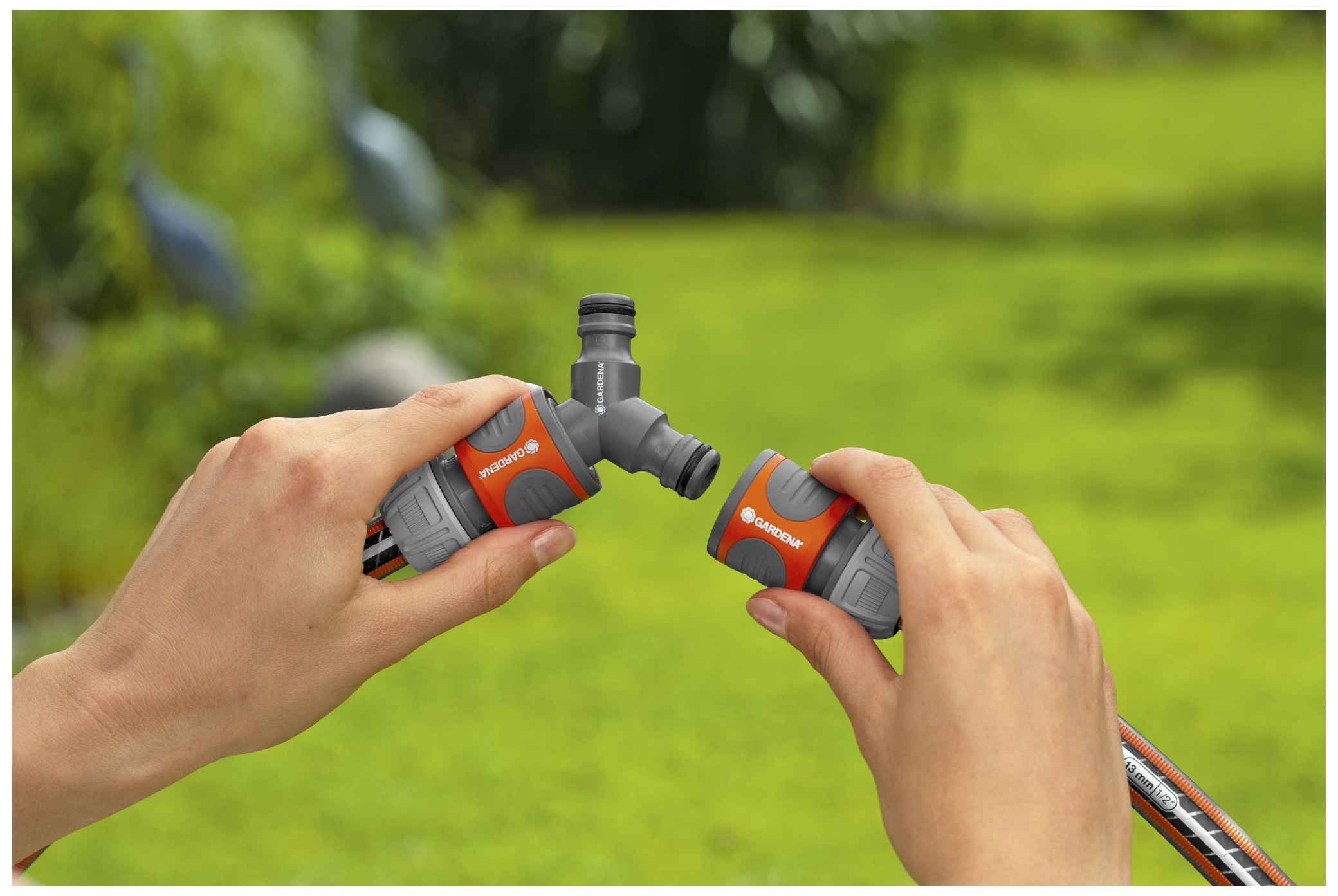 GARDENA Schnellkupplung Y-Verteiler 18287-20, 13 mm (1/2"), 15 mm (5/8")