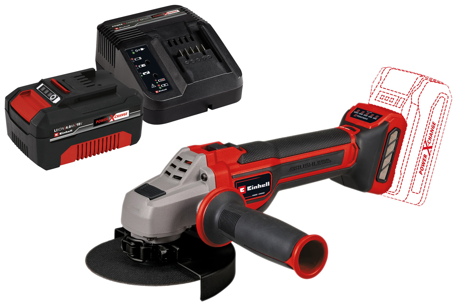 EINHELL PROFESSIONAL Akku-Winkelschleifer TP-AG 18/ 125 CE Q Li Kit (1x 4,0 Ah) EINHELL Akku-Winkelschleifer TP-AG 18/ 125 CE Q Li Kit (1x 4,0 Ah)