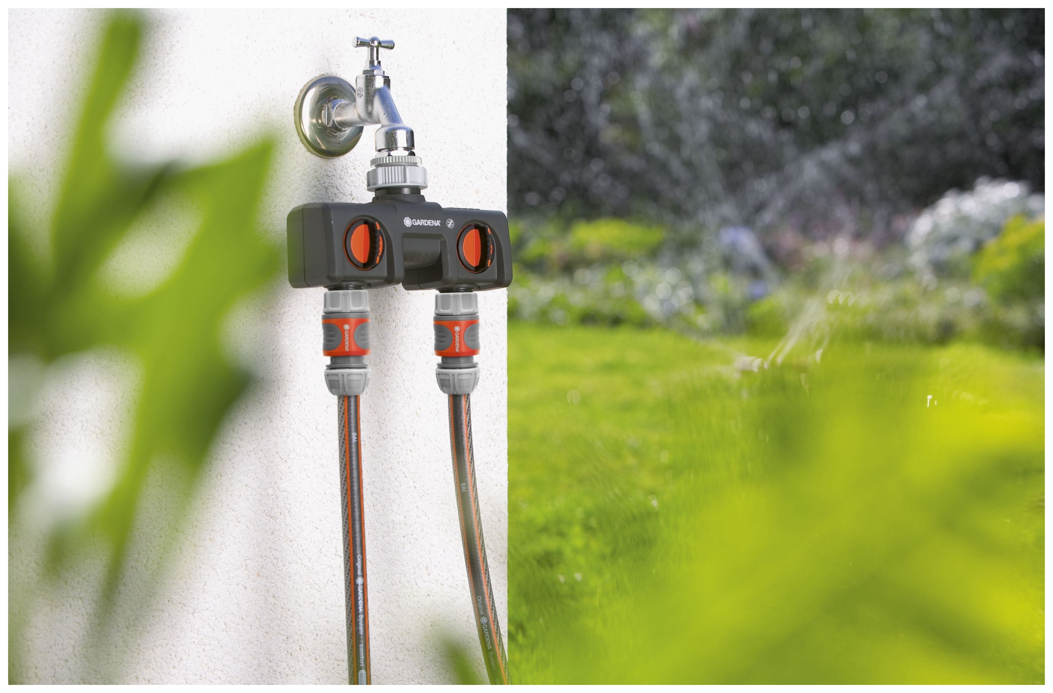 GARDENA 2-Wege-Verteiler 8193-20, 33,3 mm (G 1"), 26,5 mm (G 3/4")