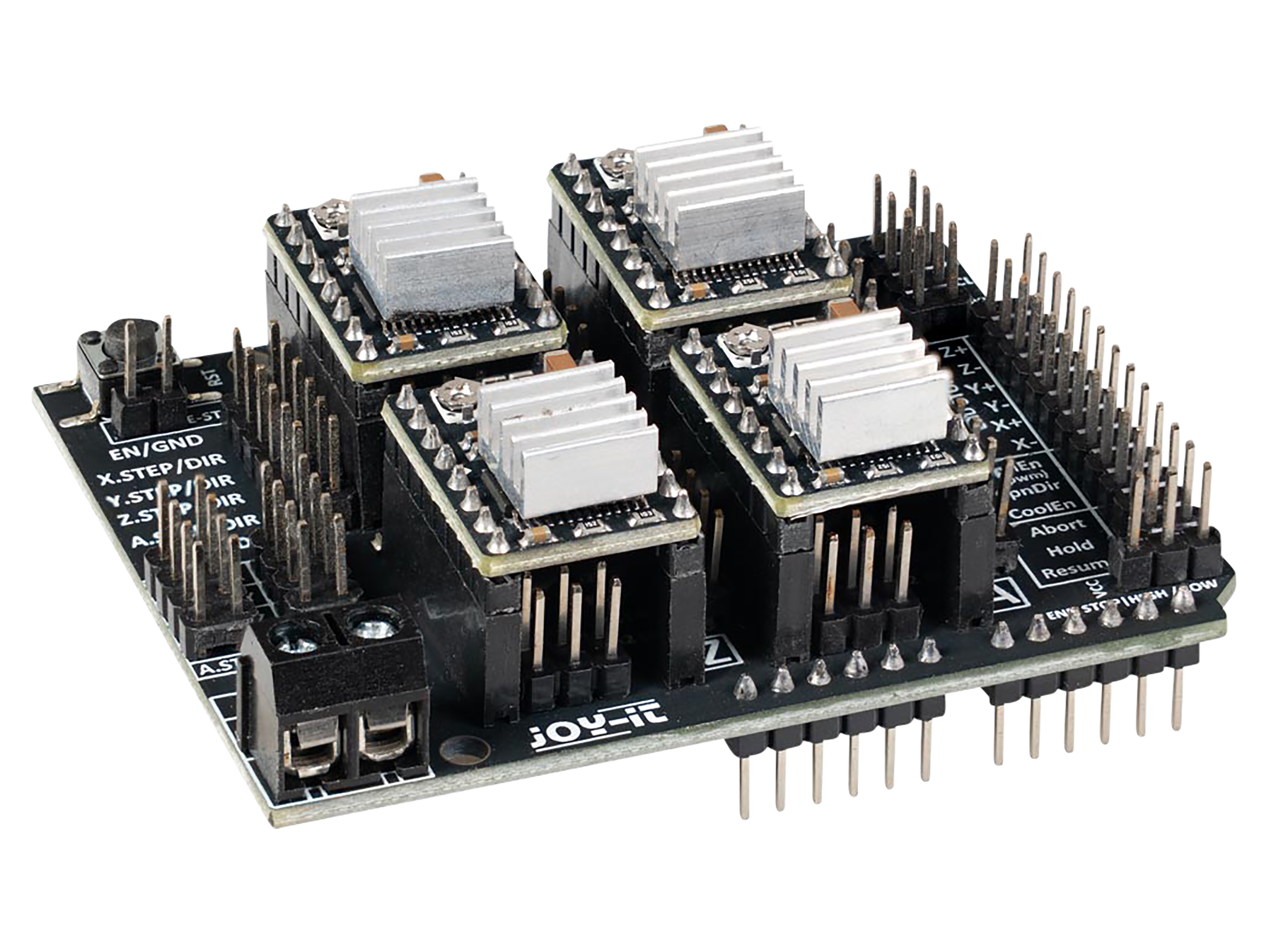 JOY-IT Controllerboard, V3.51 für CNC, inkl. 4 DRV8825, Kühlkörper