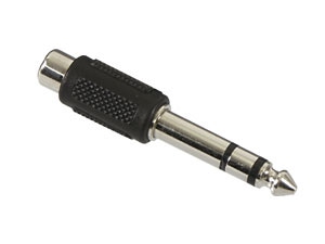 S-IMPULS Klinkenadapter, Stecker 6,3 mm stereo / Cinchkupplung, schwarz S-IMPULS Klinkenadapter, Stecker 6,3 mm stereo / Cinchkupplung, schwarz