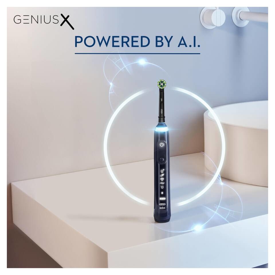 ORAL-B Elektrische Zahnbürste Genius X, Midnight Black, 6 Programme, Bluetooth