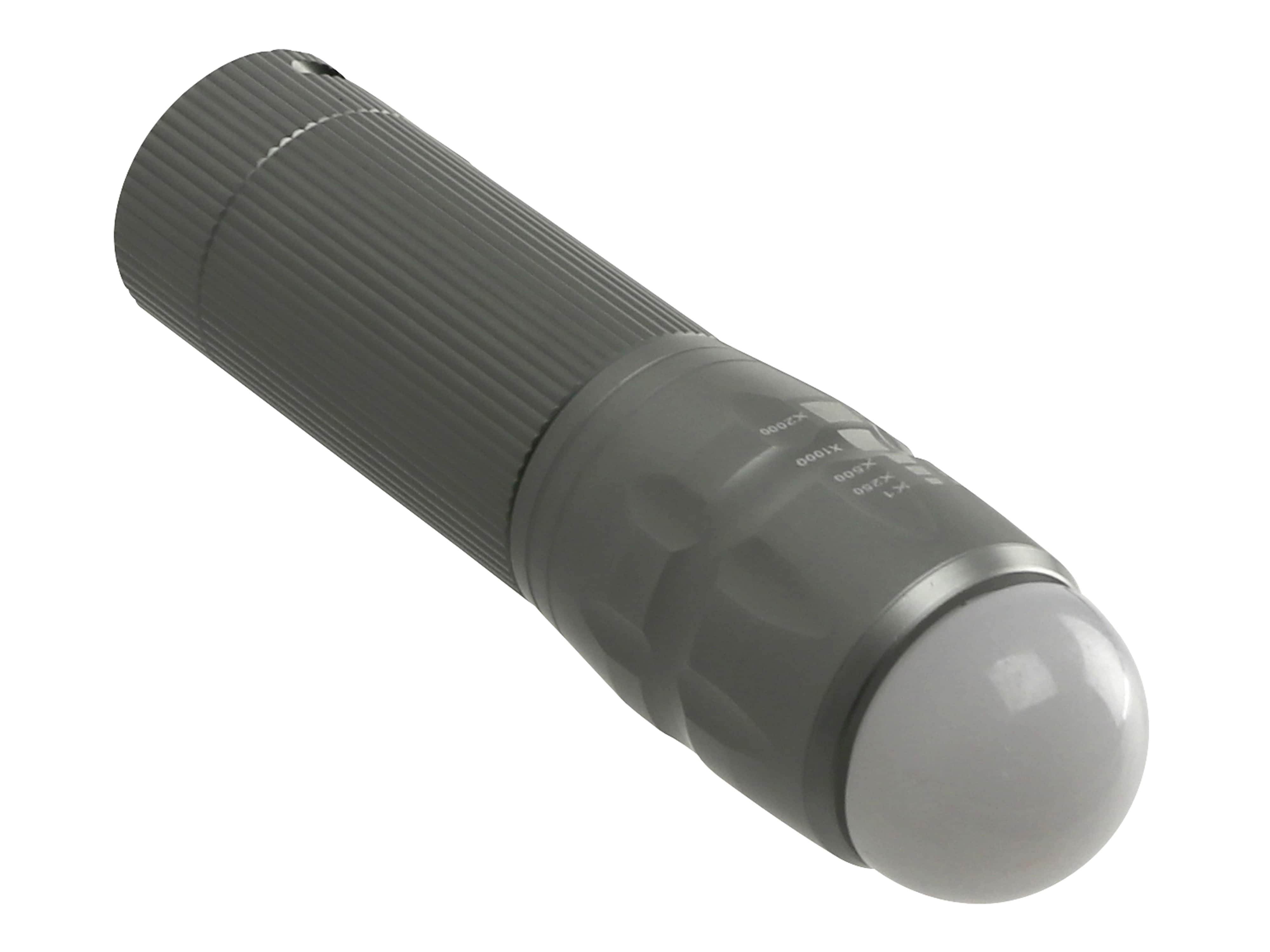 LED-Taschenlampe, WTE-490M-1, Alu, 400 lm, grau