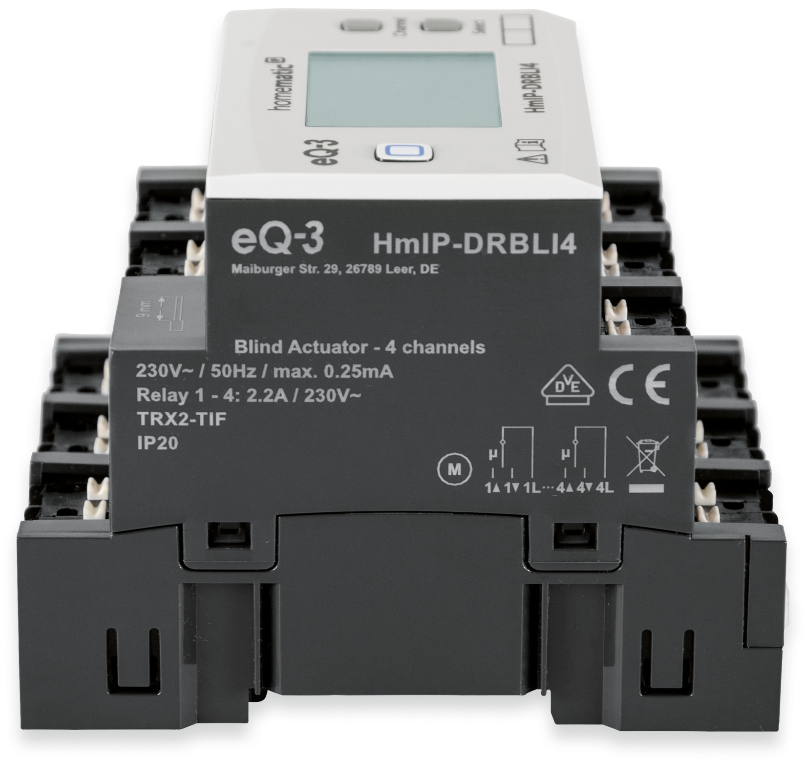 HOMEMATIC IP Smart Home 154362A0 Jalousieaktor für Hutschienenmonatege, 4-fach