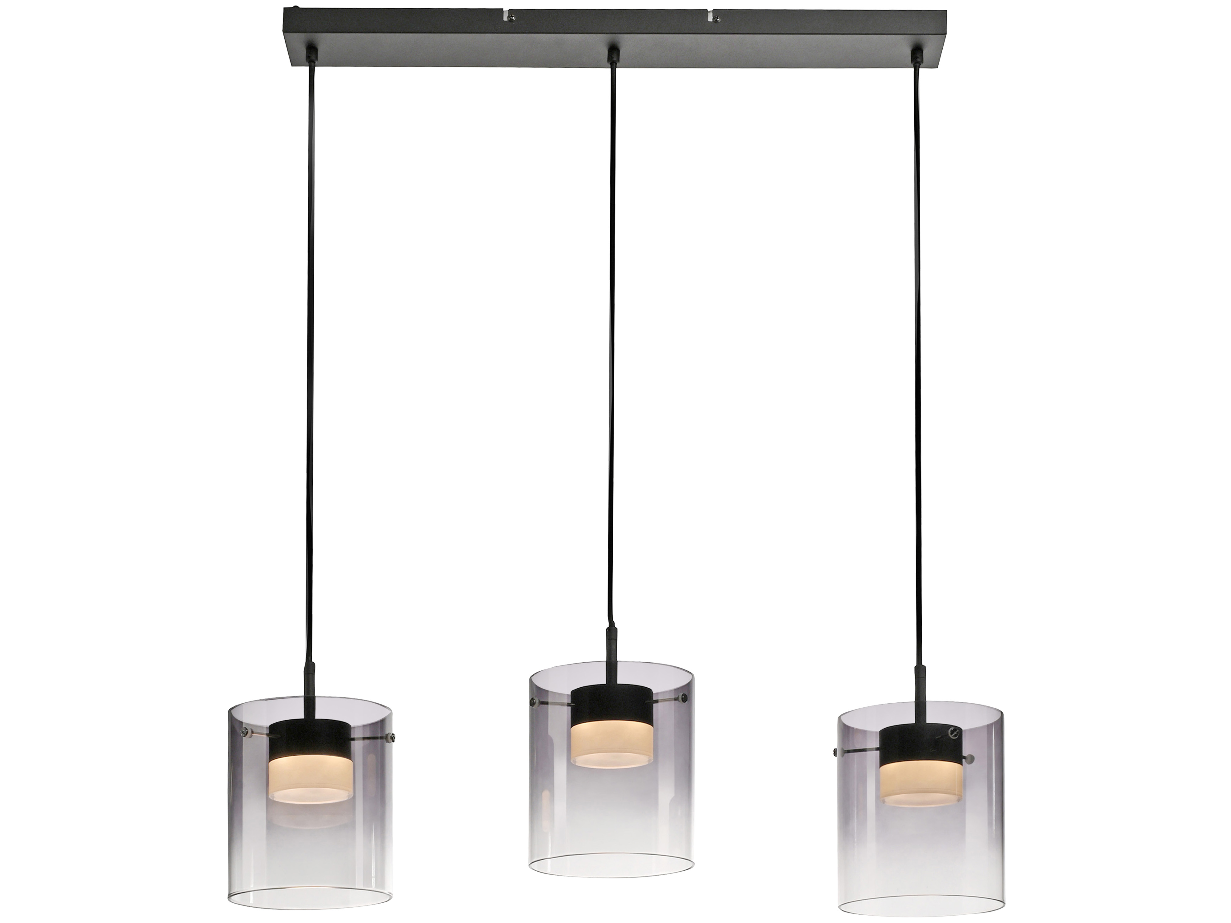 JUST LIGHT LED-Pendelleuchte 14043-18, 22,5W, 2400lm, 3000K, schwarz JUST LIGHT LED-Pendelleuchte 14043-18, 7,5W, 800lm, 3000K, schwarz