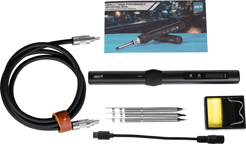 JOY-IT USB PD Lötkolben, mit 3 Spitzen, JT-SI01 JOY-IT USB PD Lötkolben, mit 3 Spitzen, JT-SI01