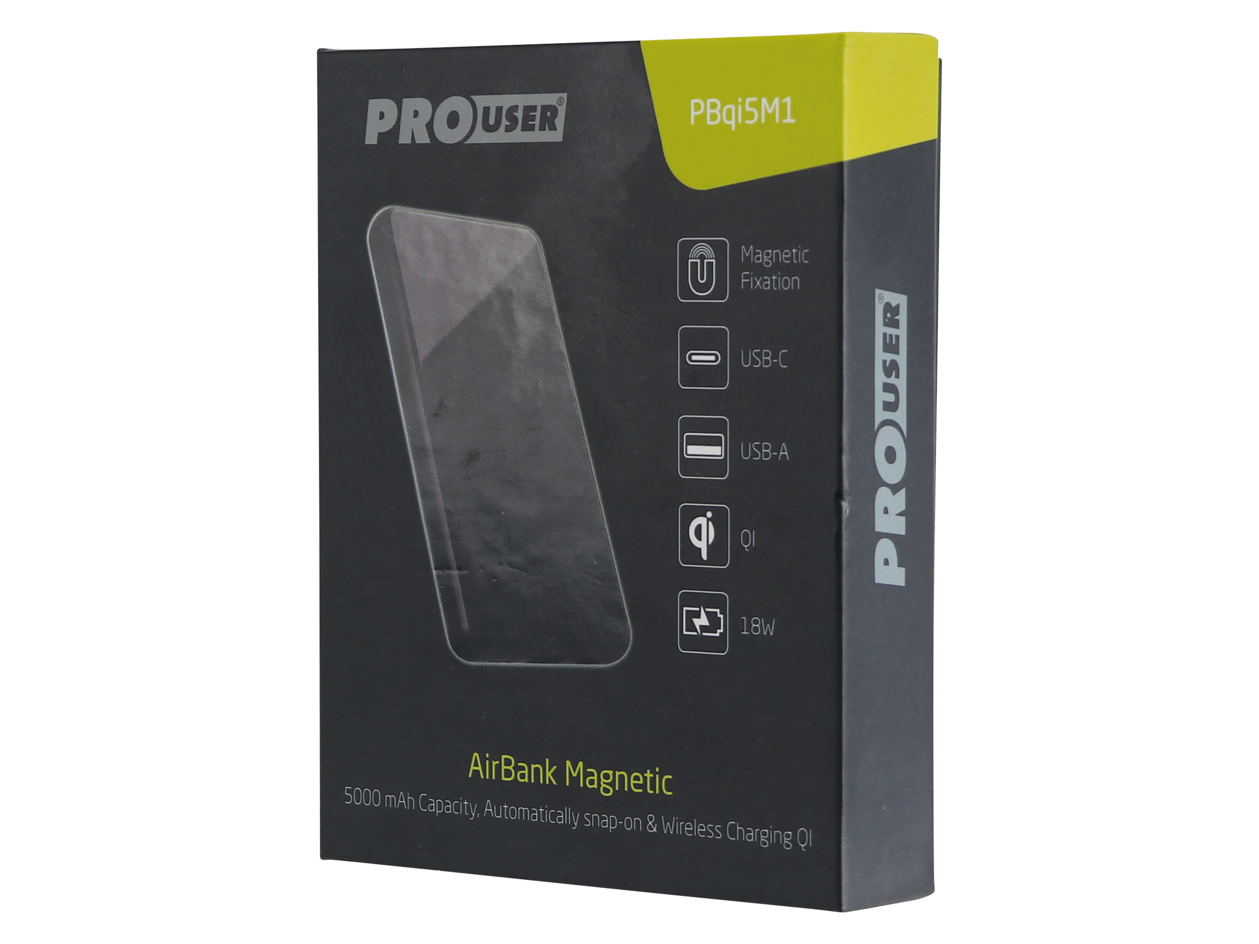 PROUSER Powerbank 5000 mAh, magnetisch