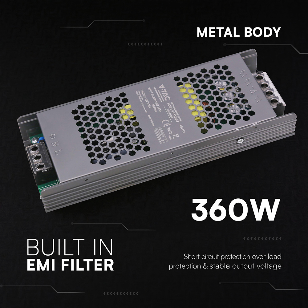 V-TAC Schaltnetzteil, VT-24261, 12V/30A, 360W, IP20
