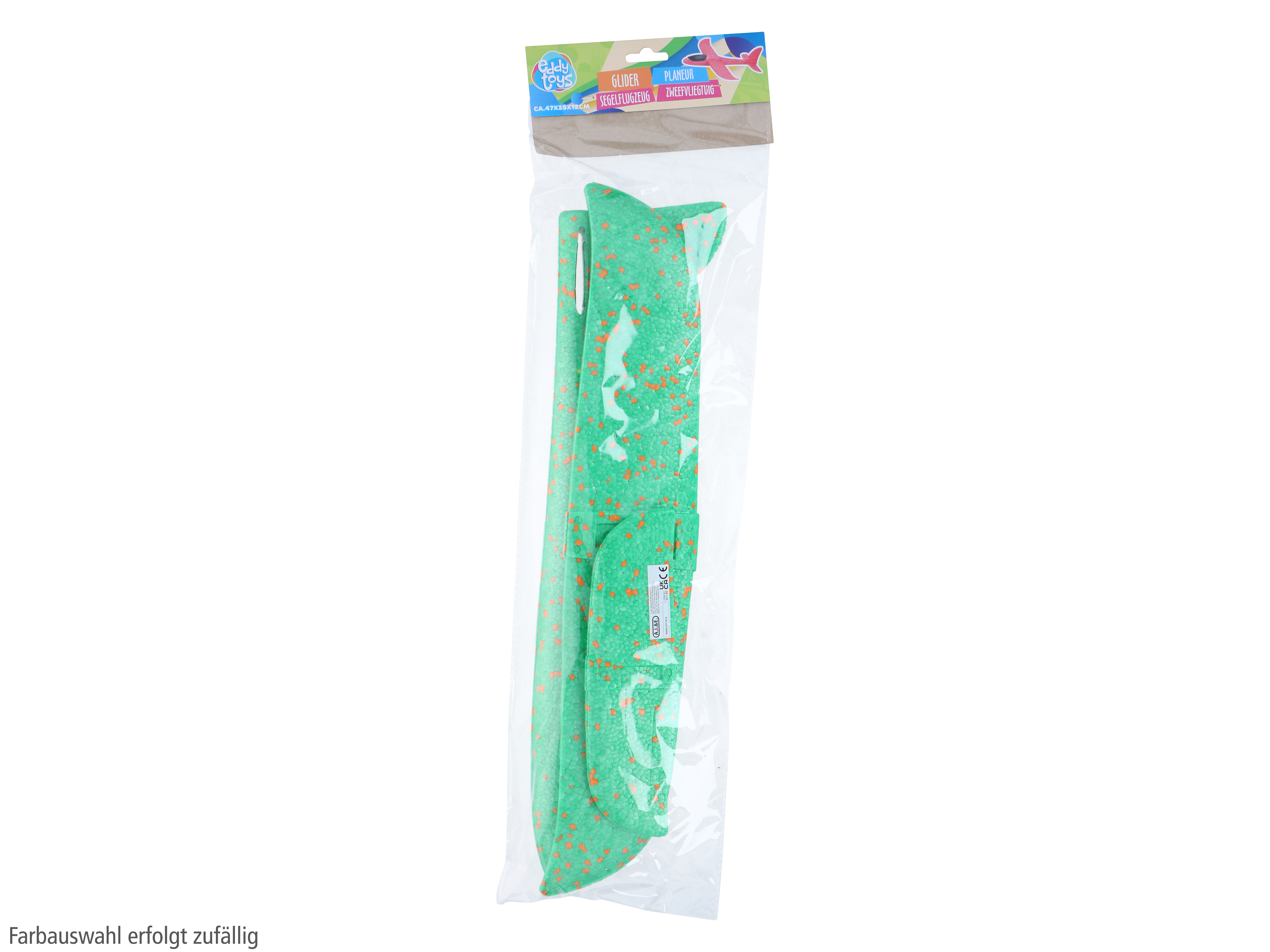 Wurfgleiter, EDDY TOYS, 470 mm, 4 verschiedene Typen