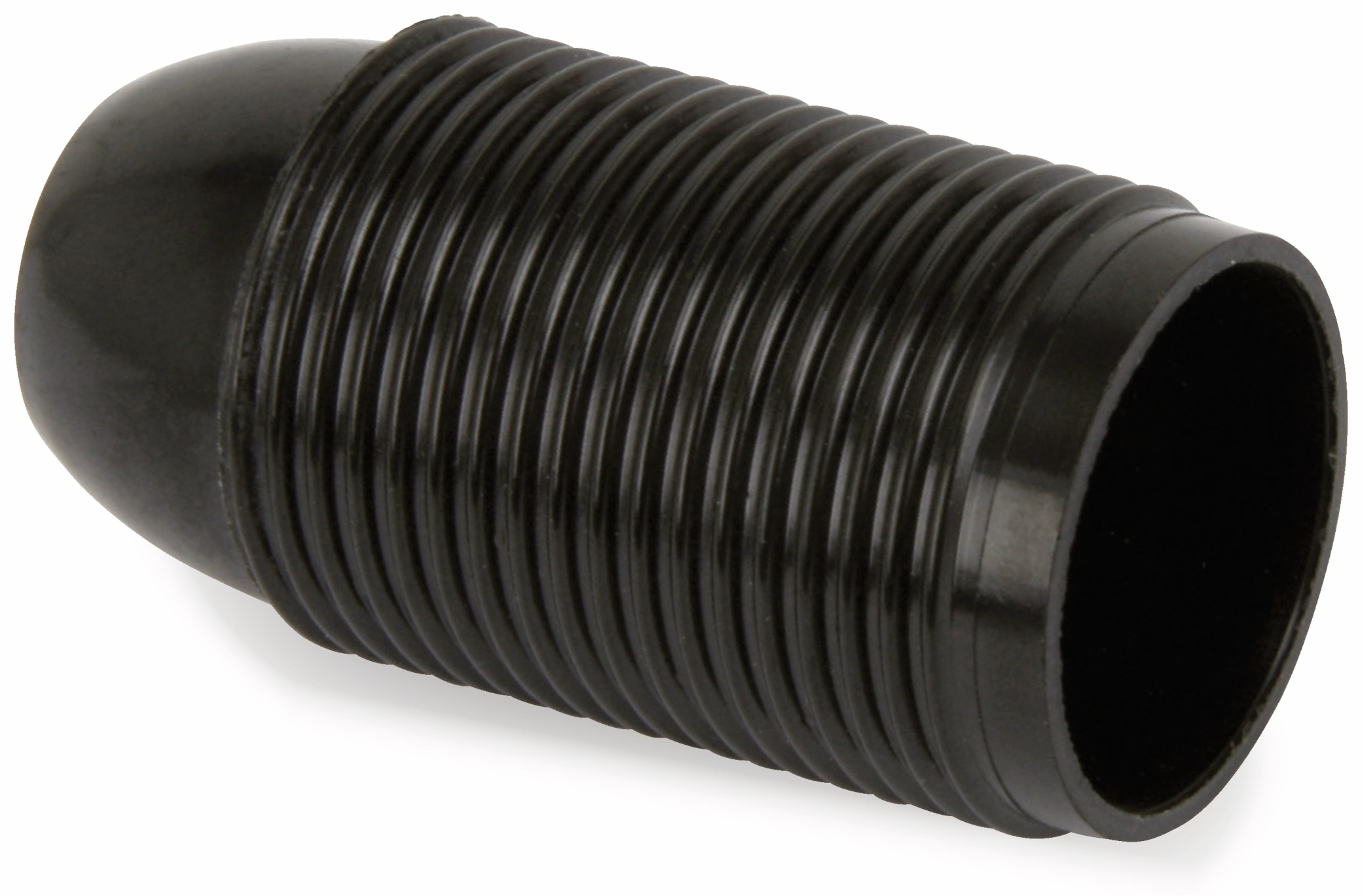 Lampenfassung E14, Iso, Außengewinde, schwarz