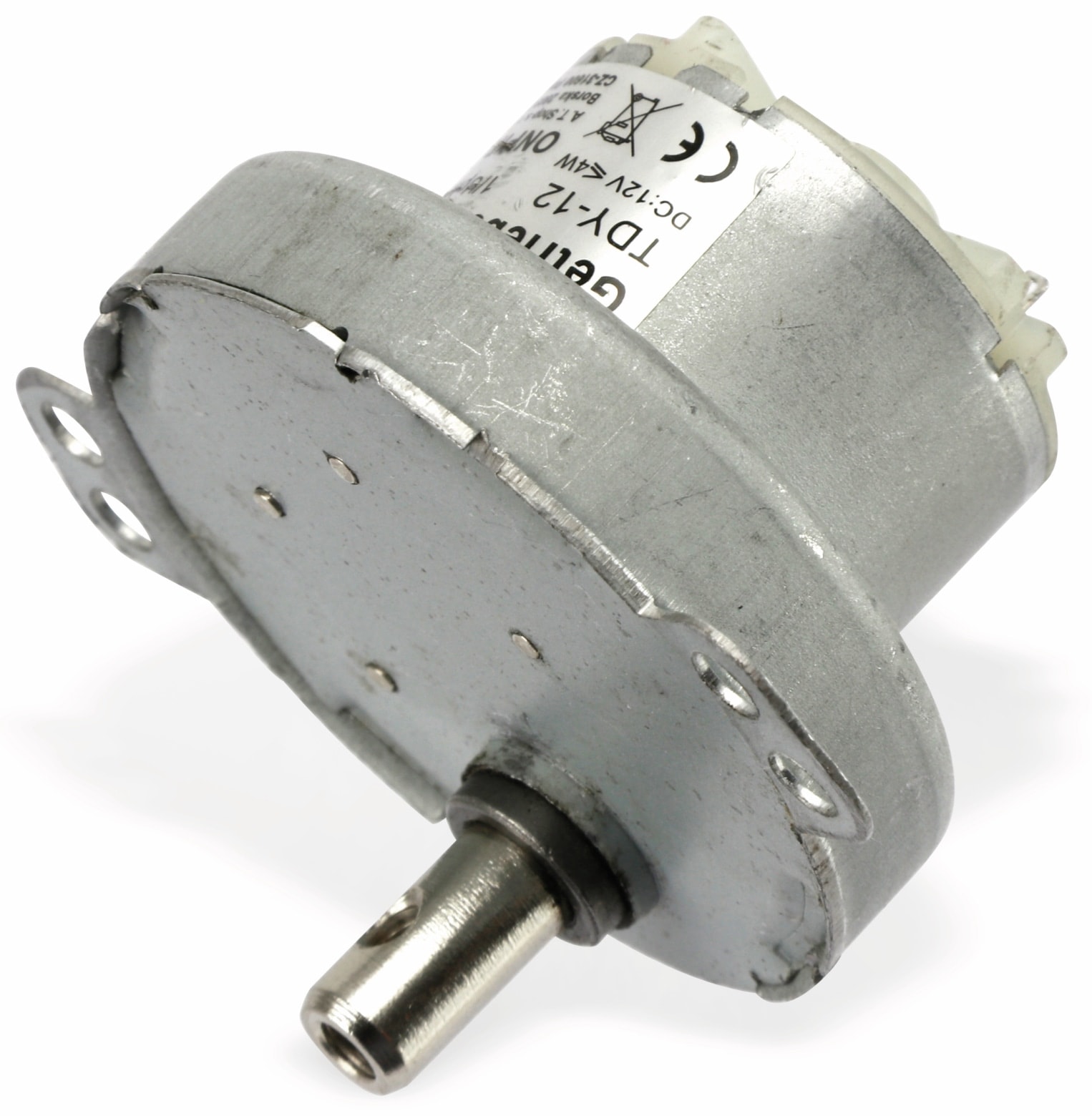 Gleichstrom-Getriebemotor TDY-12, 12 V-, 0,18 A, 1 U/min Gleichstrom-Getriebemotor TDY-12, 12 V-, 0,18 A, 1 U/min