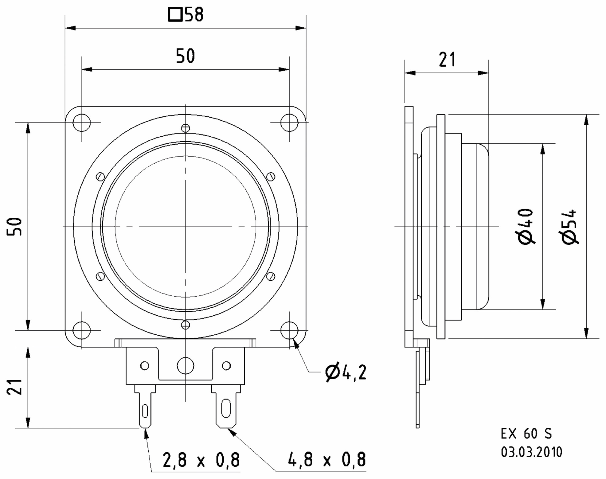 VISATON Exciter EX 60 S, 8 Ohm