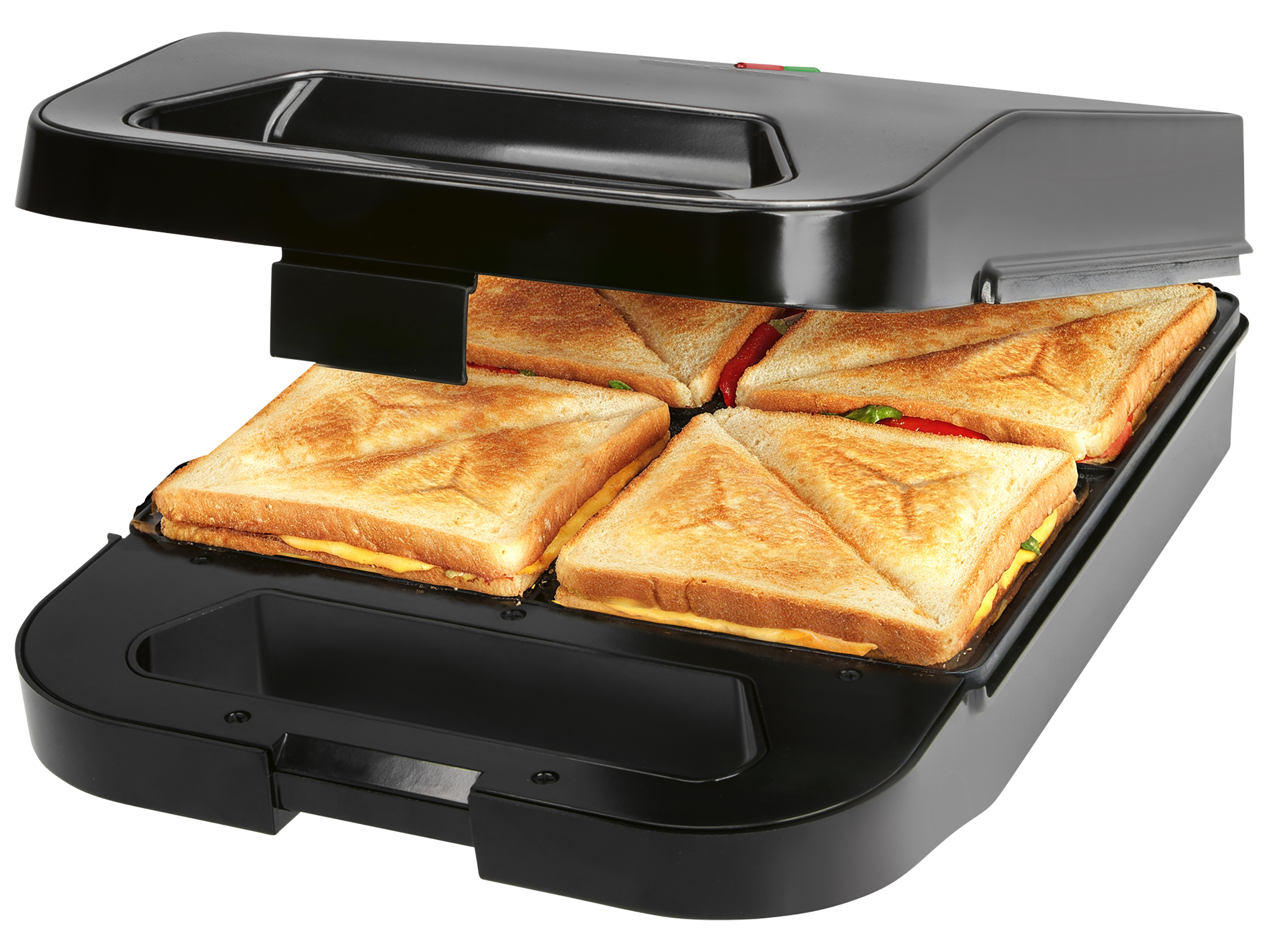 PROFICOOK Sandwichmaker PC-ST 1329, 4 Sandwiches, antihaftbeschichtet, 1600W