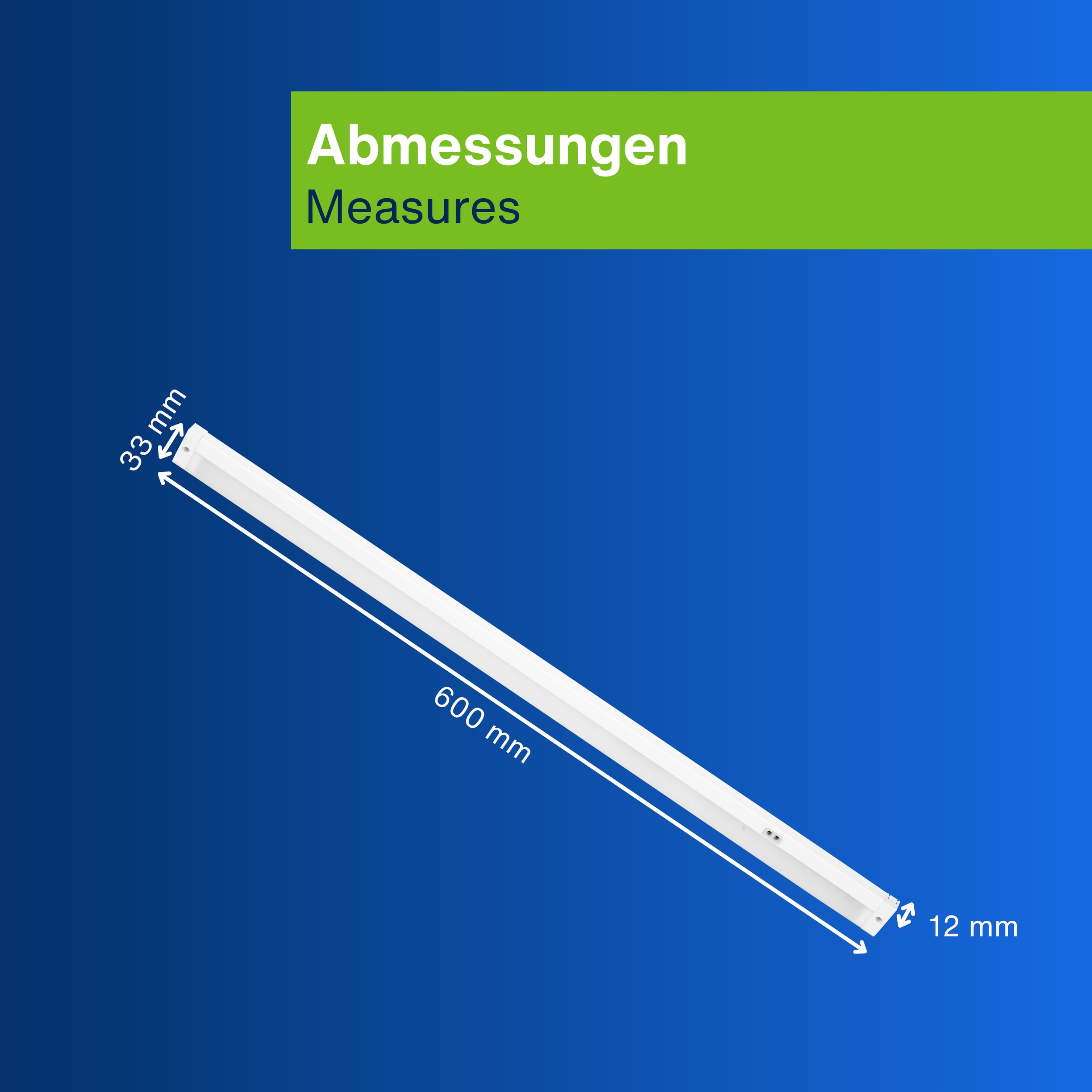 REV LED-Unterbauleuchte, 8W, 3000K, 680lm, warmweiß, IP20, 60 cm