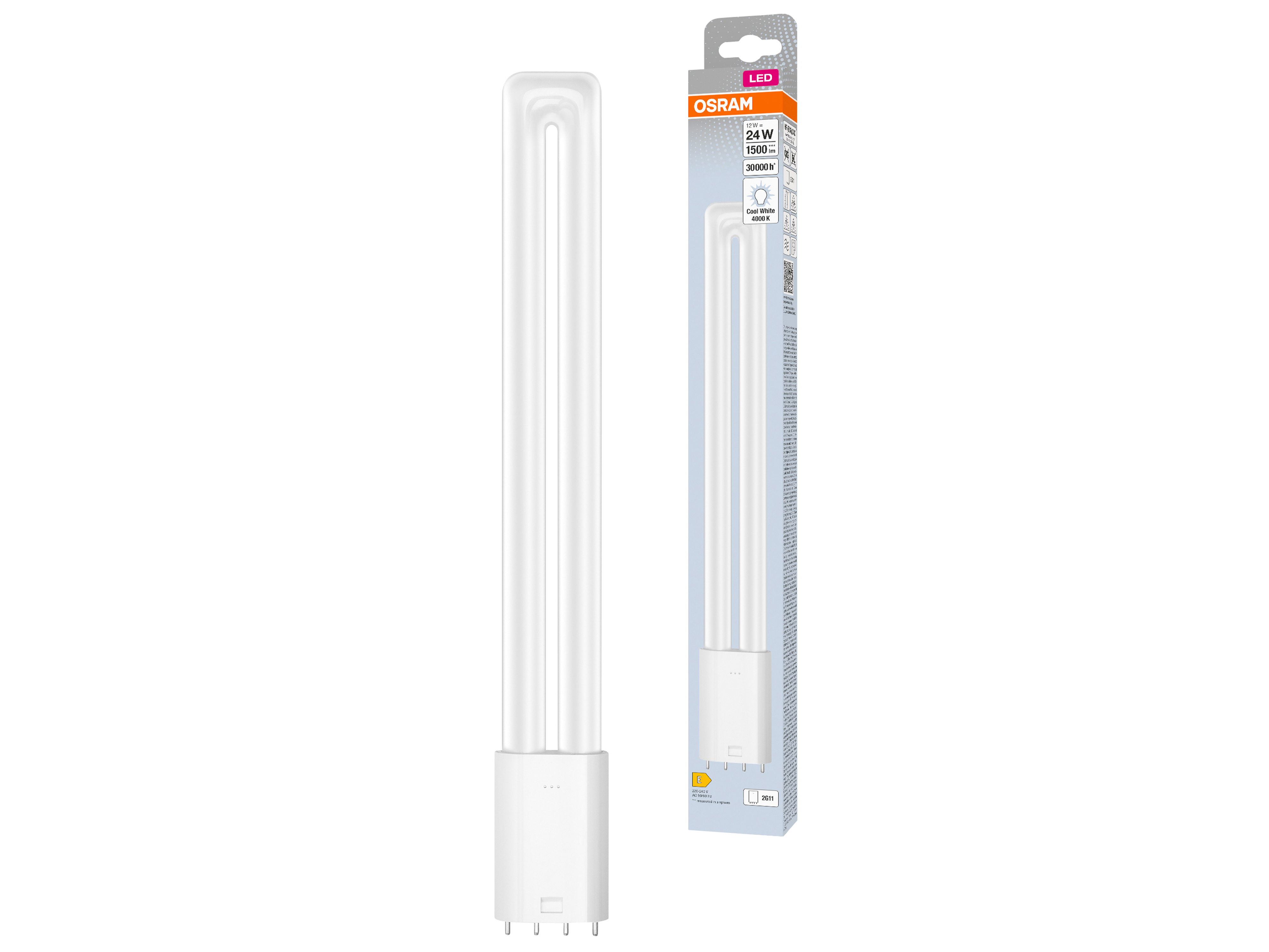 OSRAM LED-Lampe, Dulux L24, 2G11, EEK: E, 12W, 1500lm, 4000K