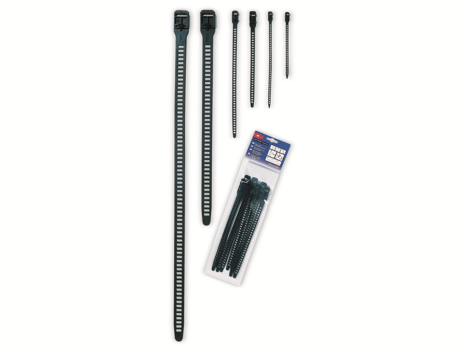 HELLERMANNTYTON Kabelbinder lösbar, 115-28898, Softfix®, XXL, 880x28, 3 Stück