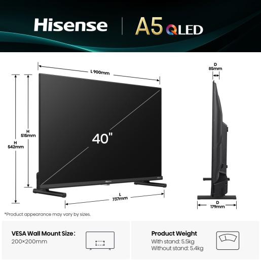 HISENSE LED-TV 40A5Q, 40" (100 cm), EEK: F, FHD