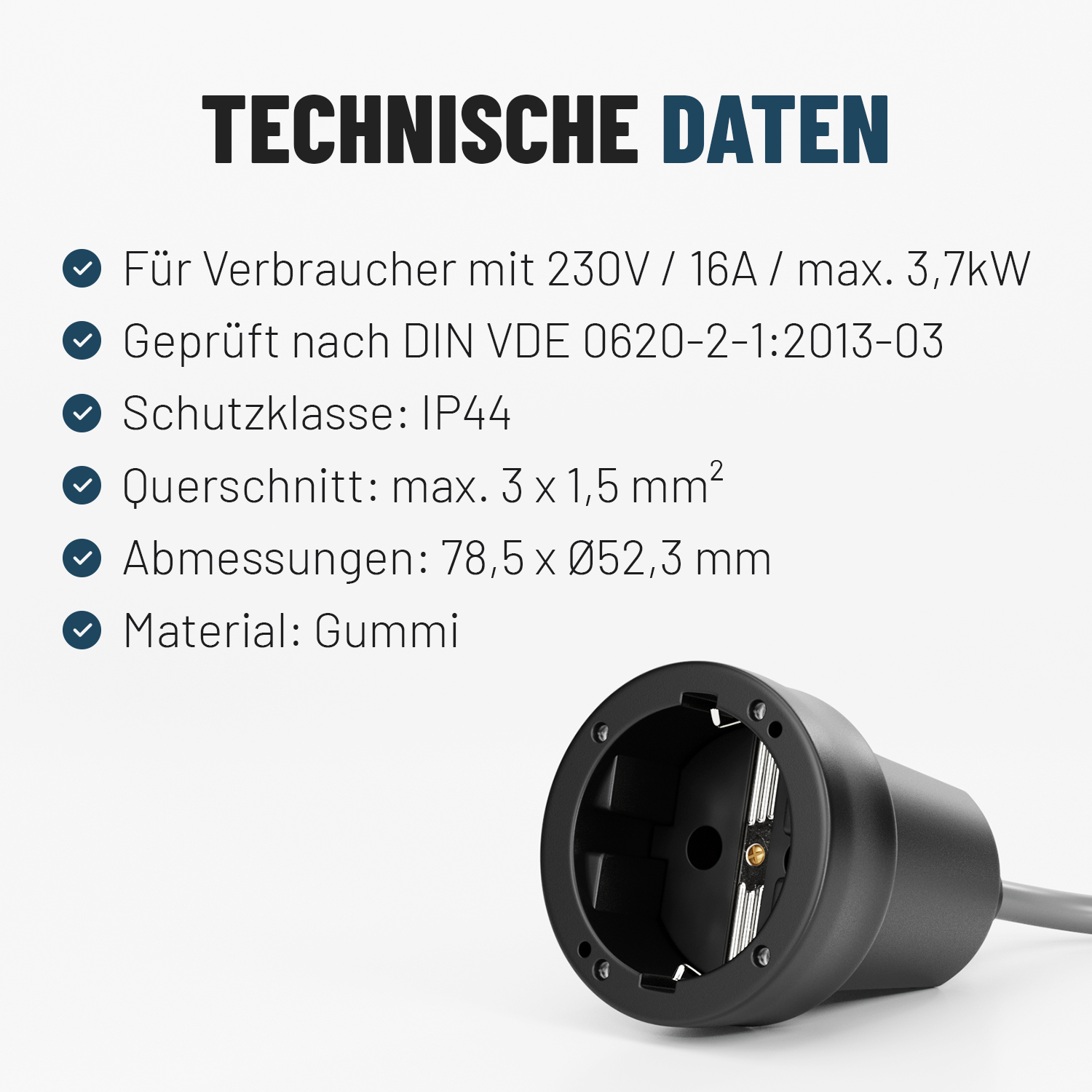 ABSINA Schutzkontaktkupplung, schwarz, 6 Stück ABSINA Schutzkontaktkupplung, schwarz, 6 Stück