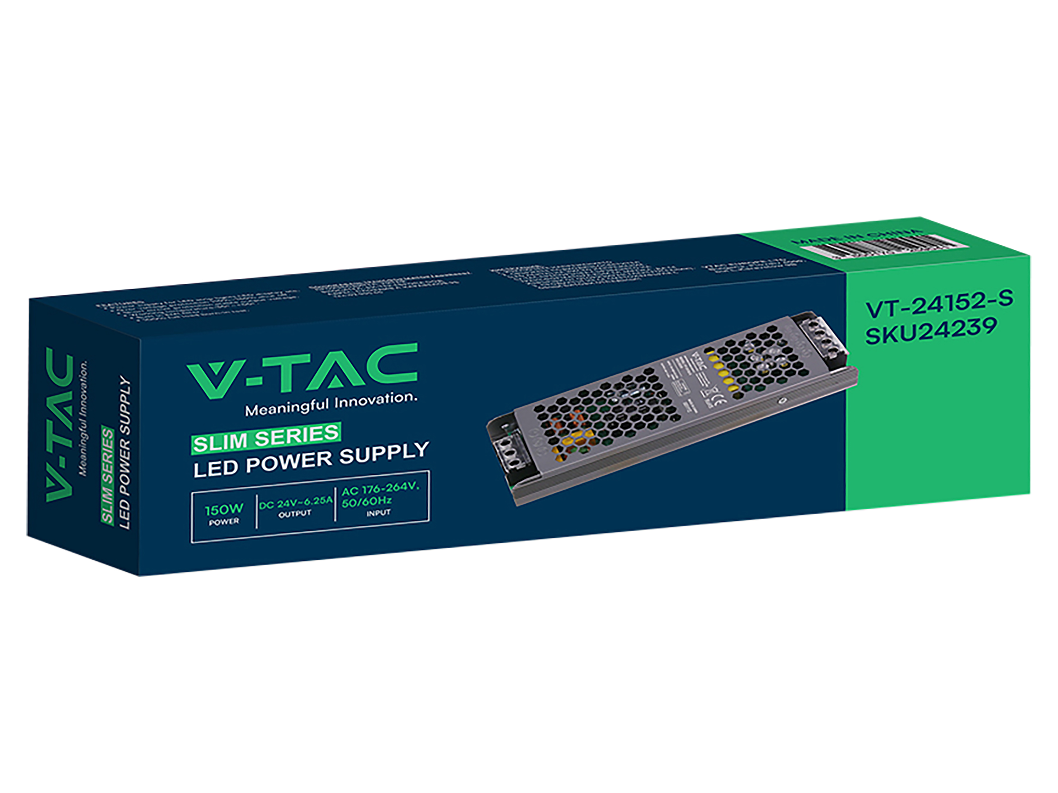 V-TAC Schaltnetzteil, VT-24239, 24V/6,25A, 150W, IP20 V-TAC Schaltnetzteil, VT-24239, 24V/6,25A, 150W, IP20
