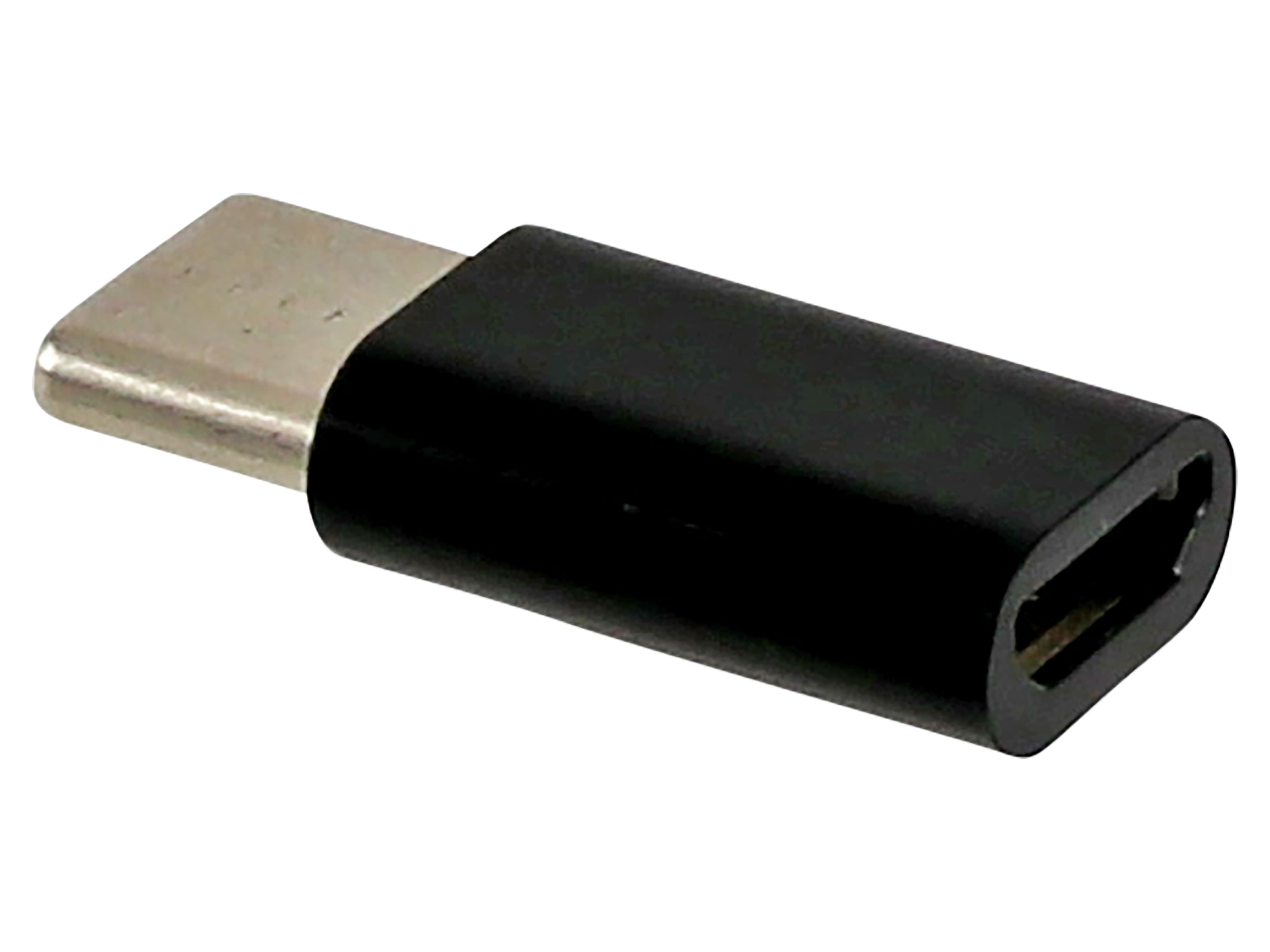 Adapter, Micro-USB-B Kupplung auf USB-C Stecker