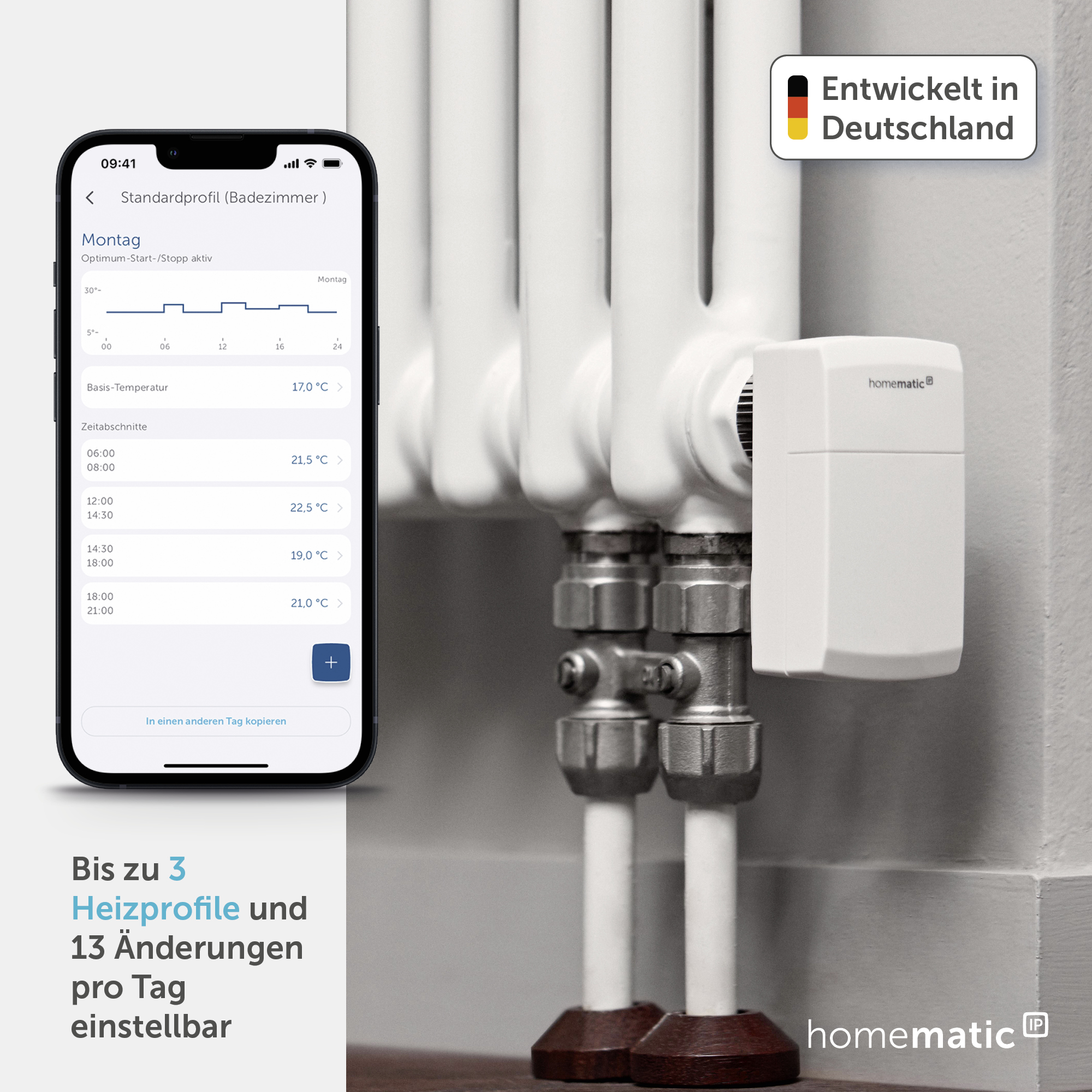 HOMEMATIC IP Smart Home 155648A0, Heizkörper-Thermostatkopf kompakt