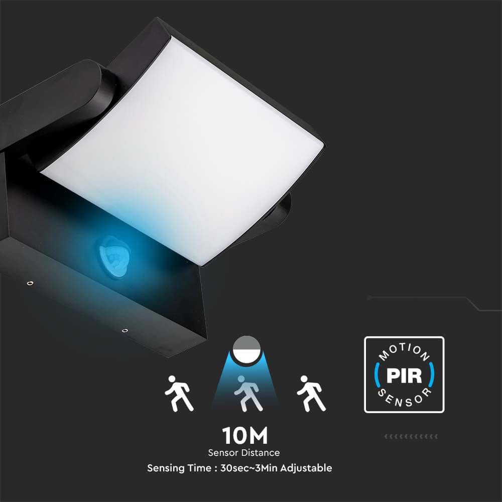 V-TAC LED-Fluter VT-11020S, EEK: E, 17 W, 2520 lm, 3000 K, Sensor, schwarz V-TAC LED-Fluter VT-11020S, EEK: E, 17 W, 2520 lm, 3000 K, Sensor, schwarz