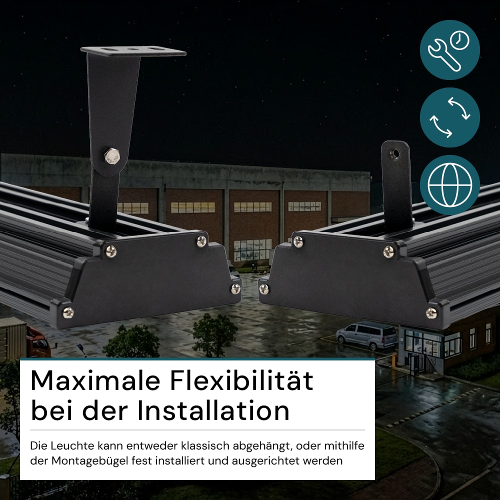LUXULA LED-Hallenleuchte LX500143, HighBay, linear, 200W, 20000lm, 4000K
