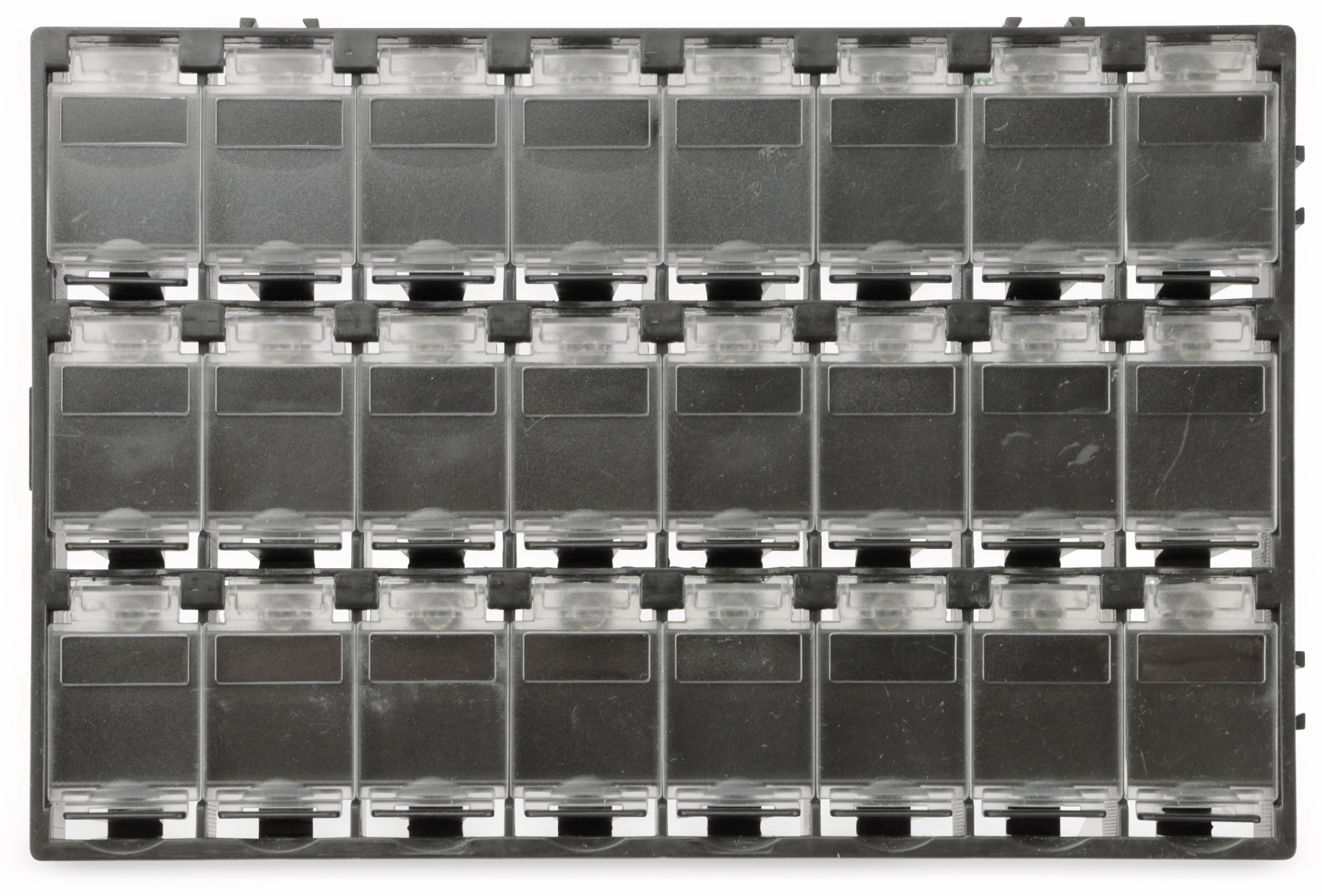 SMD-Systemcontainer T-156, 24-fach, schwarz SMD-Systemcontainer T-156, 24-fach, schwarz