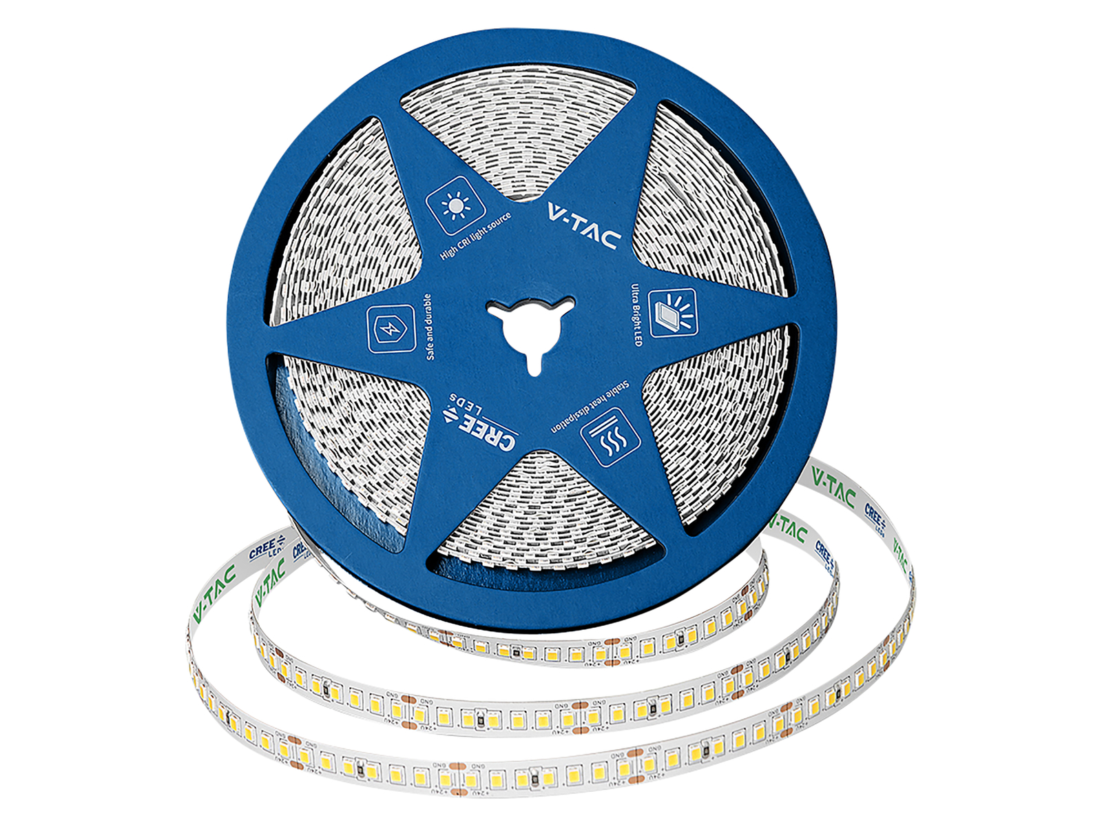 V-TAC LED-Strip VT-2125966, 120W, EEK: F, 13800lm, 3000K, 120°, 24V, 10m