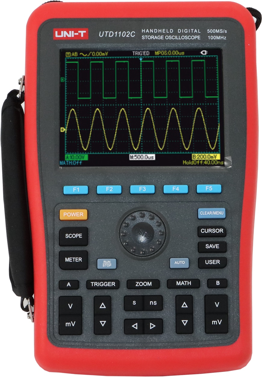 OWON LCD-Oszilloskop mit Multimeter, HDS2102, 2-Kanal, 100 MHz