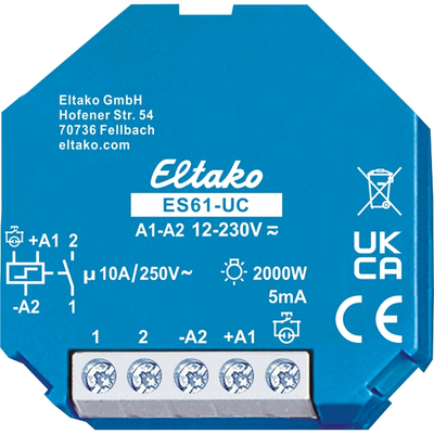 Attuatore Radio Eltako FMS61NP-230V – Multifunzione 1+1 Scambio, 10A/250V, Per Montaggio A Incasso E Comando Radio