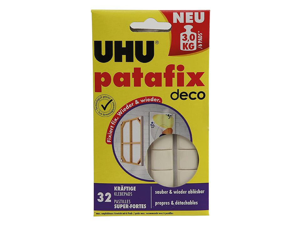Uhu Doppelseitige Klebepads Patafix Deco, 47910, 32 Stück