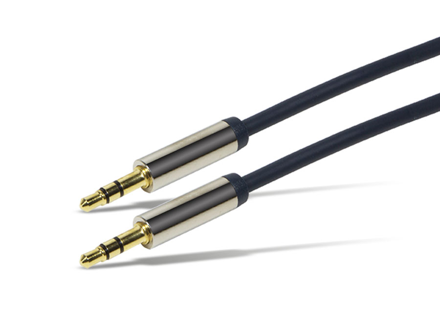 LOGILINK CA10300 - Audio Kabel, 3,5 mm Stereo Klinkenstecker, Metall, blau, 3 m