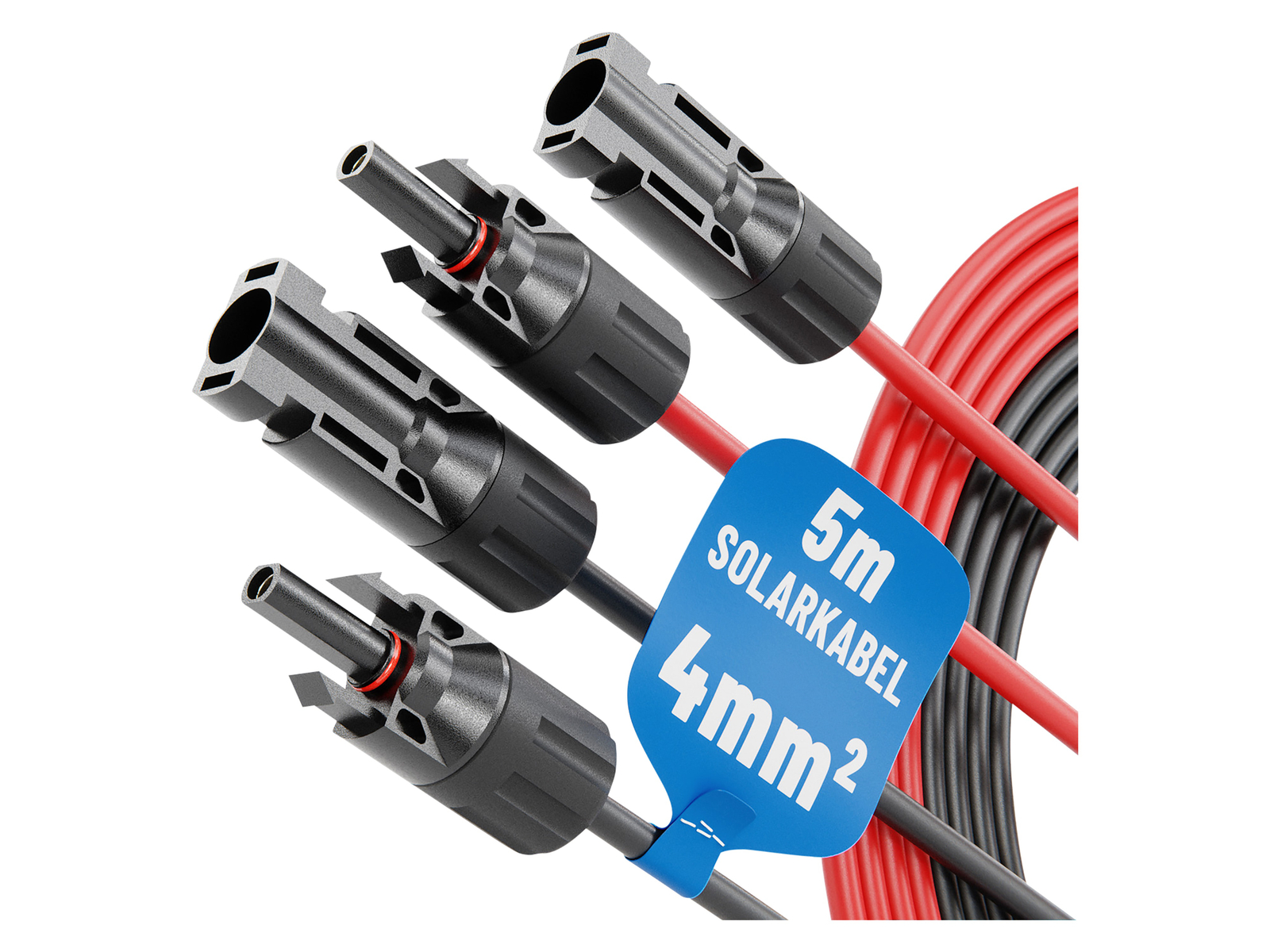 Image of ABSINA Solarkabel-Set 910002, MC4, 2x 5 m, 4 mm²