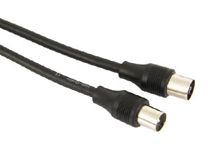 S-IMPULS Antennenanschlusskabel, gerade, 7,5 m, schwarz, 75dB
