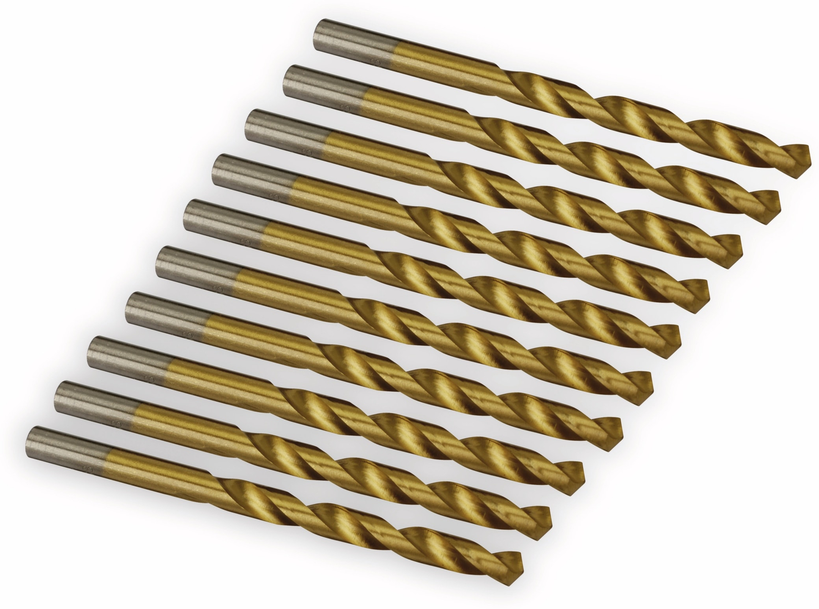 DAYTOOLS HSS-Spiralbohrer, titaniumbeschichtet, Ø 7,50 mm, 10 Stück