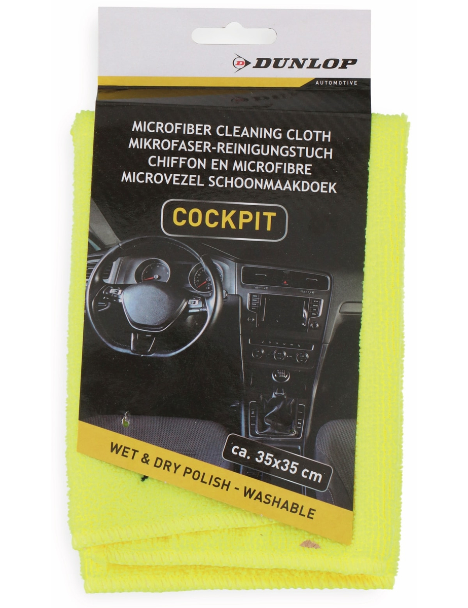 DUNLOP Mikrofasertuch, für Autocockpit