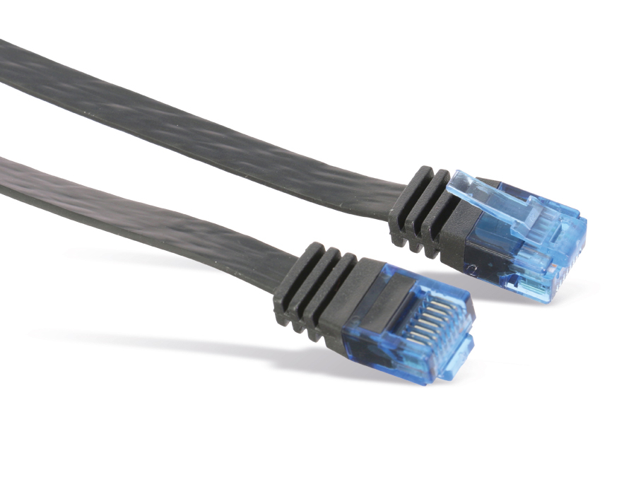 LogiLink U UTP Flach-Patchkabel Kat 5e 100 m schwarz