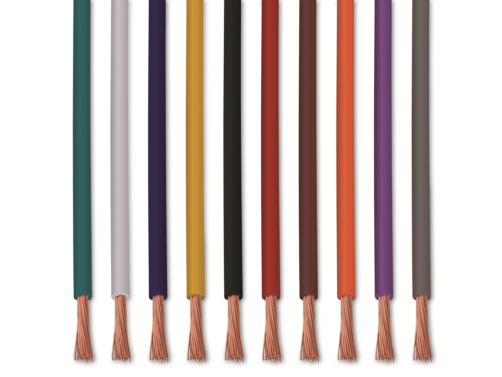 22CW005 Litzensortiment 1 x 075 mm² Weiß Blau Braun Orange Grün Gelb Grau Violett Schwarz Rot 1 Set