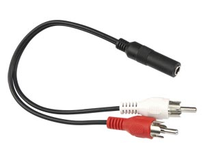 Image of Adapter Klinke Buchse 3pin > 2x Stecker