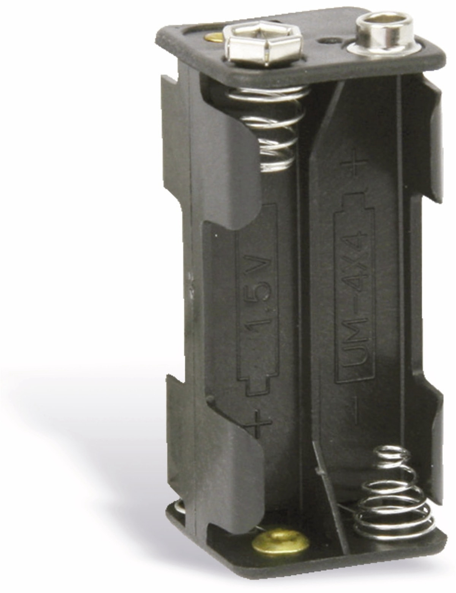 goobay Batteriehalter 4x Micro Druckknopf