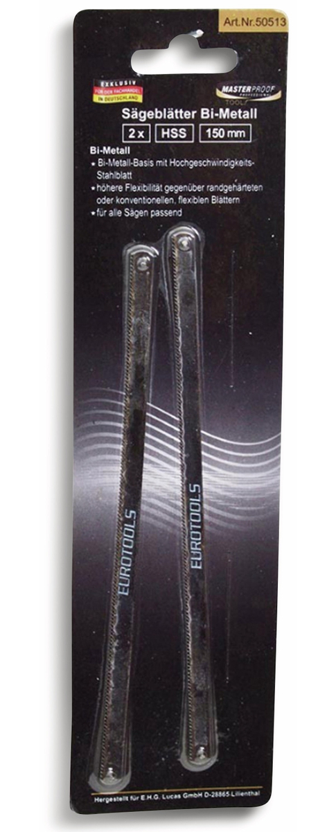 Ersatz-Sägeblätter 150 mm Bimetall 2 Stück - Masterproof