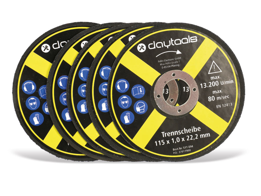 Daytools - Trennscheibe Metall 115x10x222 mm 5 Stück