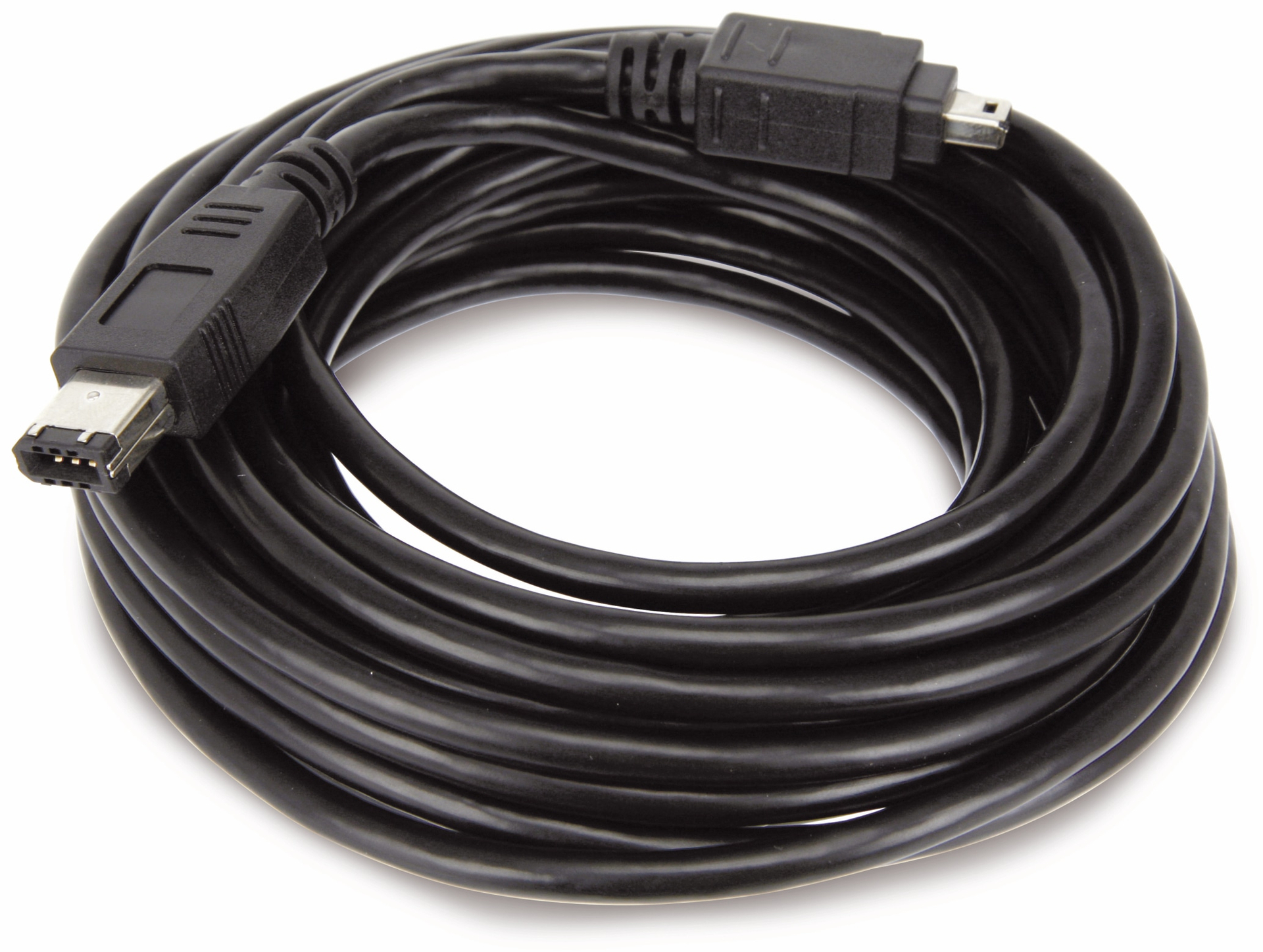Kurzes Firewire 400 Kabel 6-polig Auf 6-polig 50cm IEEE1394a Schwarz
