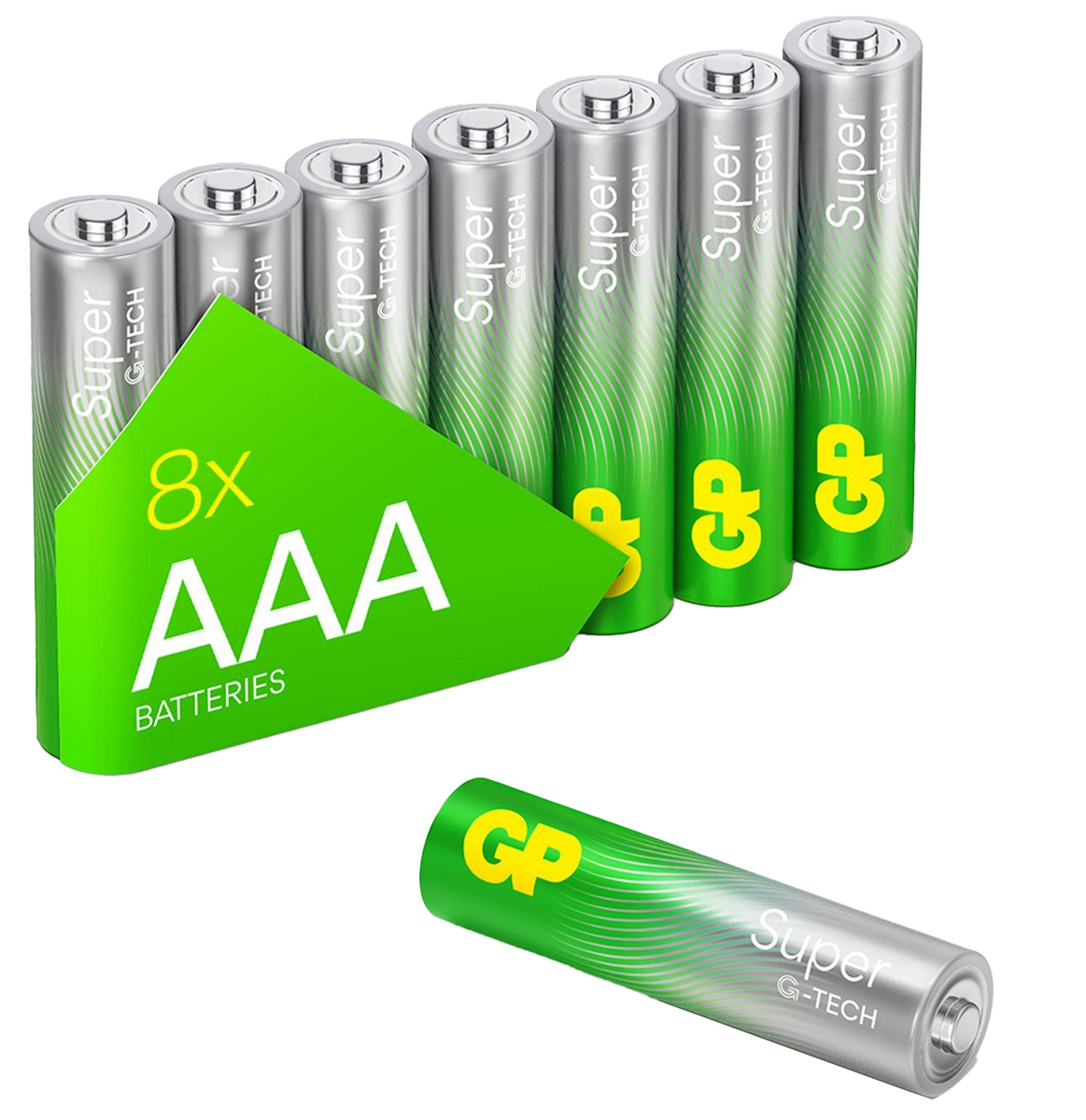 Image of GP AAA-Batterie Alkaline Super, 1,5V, 8 Stück