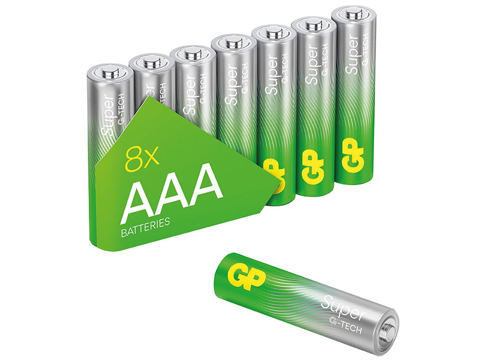 Image of GP S8 AAA - Super, Alkaline Batterie, AAA (Micro), 8er-Pack